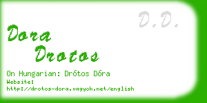 dora drotos business card