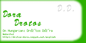 dora drotos business card